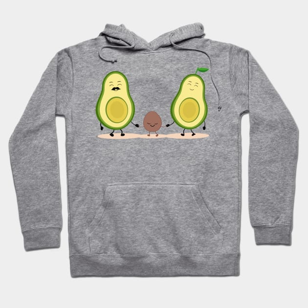 Avocado family, cute cartoon avocado, avocado lovers, vegan t shirt Hoodie by PrimeStore